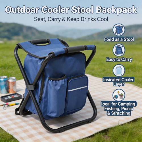 OUTDOOR STOOL BACKPACK  2-in-1 Seat & Carry Pack